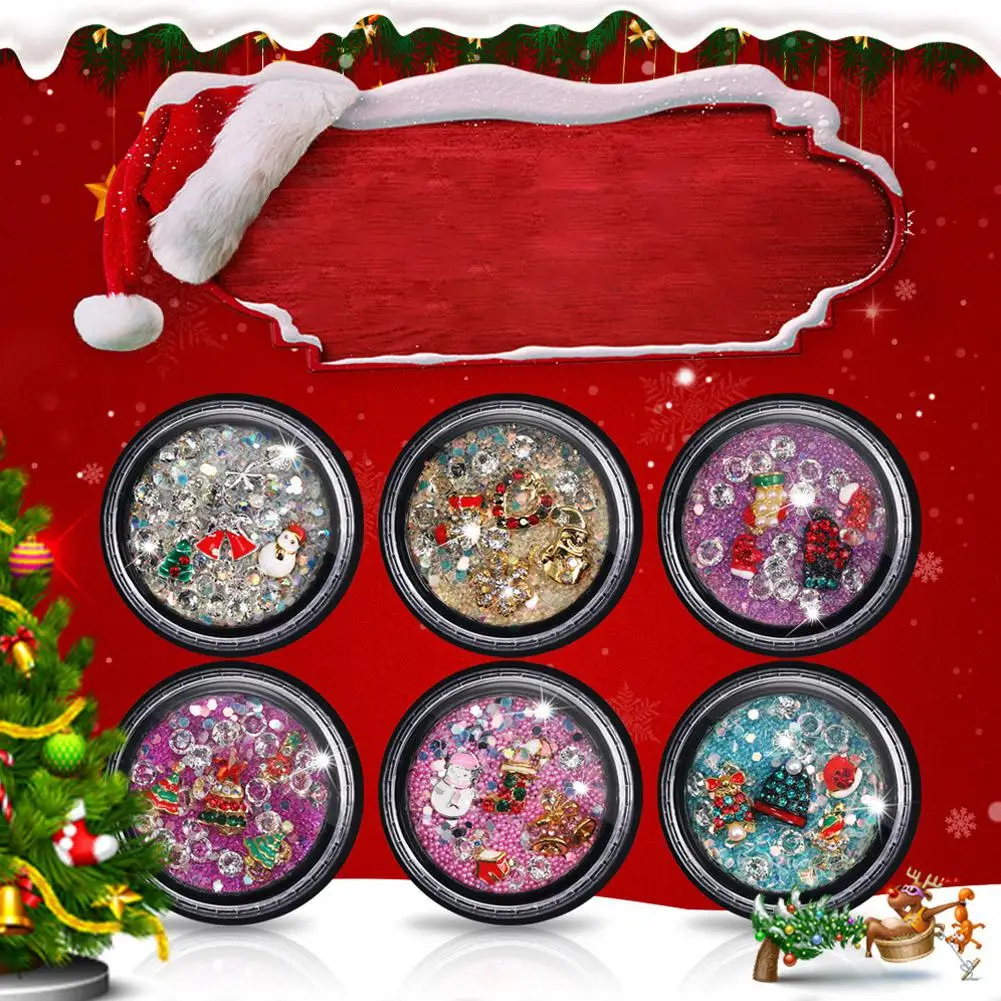 

XY Fancy Christmas Nail Art Decals Cute Xmas Tree Snowman Nail Decals Set Nail Art Sticker