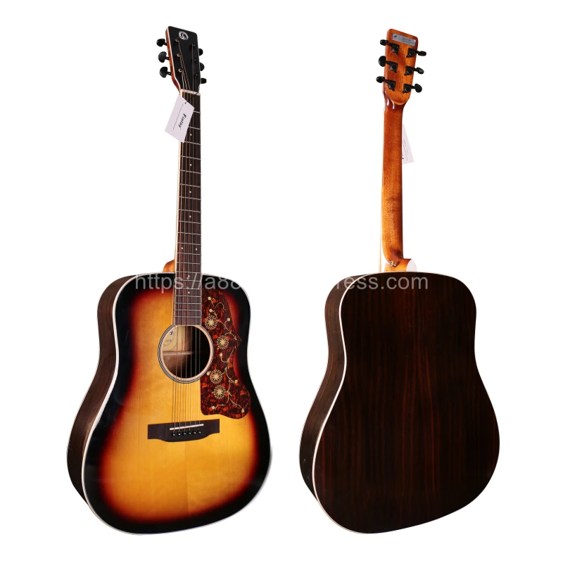 

Finlay Professional Guitar,41" Acoustic Guitar,Solid Spruce Top/Rosewood Body, guitars china With Hard case,OM Body,sunset