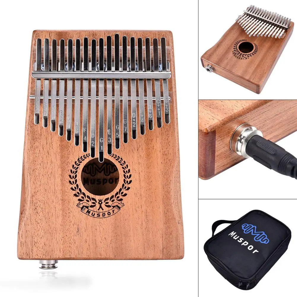 Muspor 17 клавиш EQ Kalimba Mbira красное дерево большой палец фортепиано перкуссионный