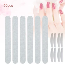 2 типа 50 шт. маникюрные инструменты для педикюра Half-moon шлифовальные пилки для ногтей буферный полировщик