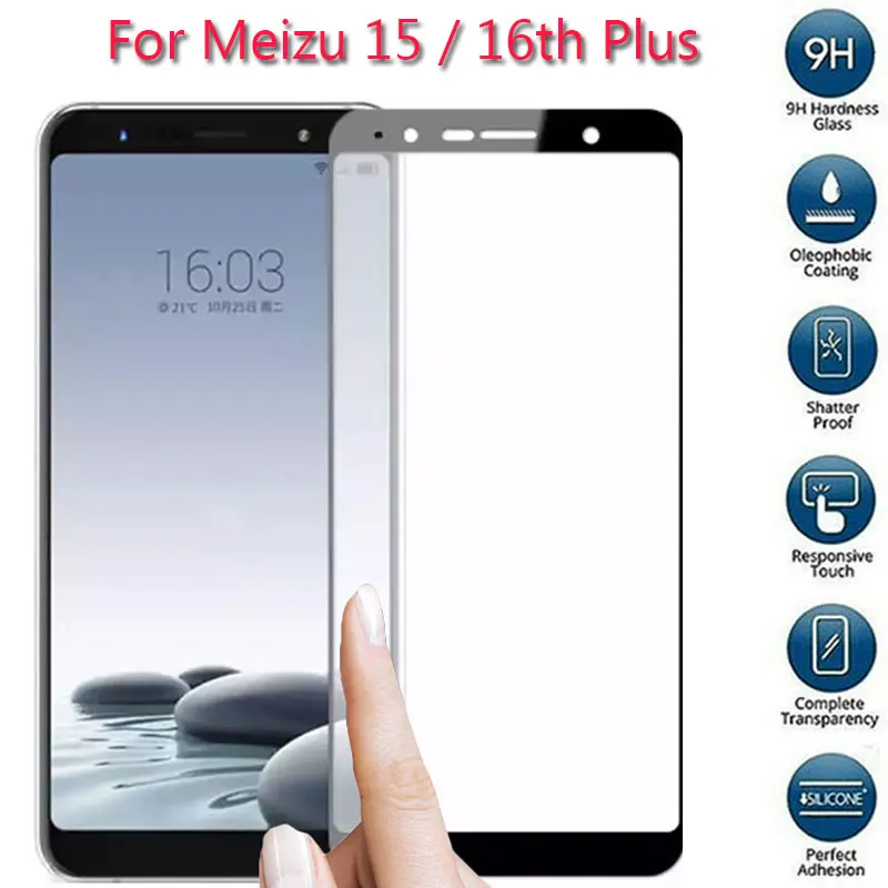 Защитное стекло для Meizu 16th Plus защита экрана закаленное на Maisie 15 plus 16plus 16 th с полным