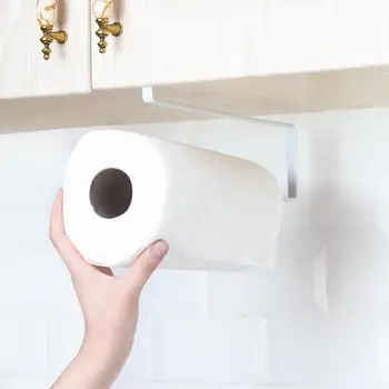 

1 Pcs Bathroom Door Rack Home Kitchen Cabinet Door Hook Bathroom Toilet Roll Holder Under Cabinet Toilet Paper Towel Rack