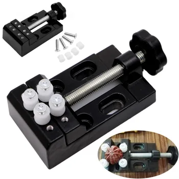 

HLZS-1pc Black Jaw Bench Clamp Drill Press Vice Mini Clip Flat Vise DIY Hand Tools