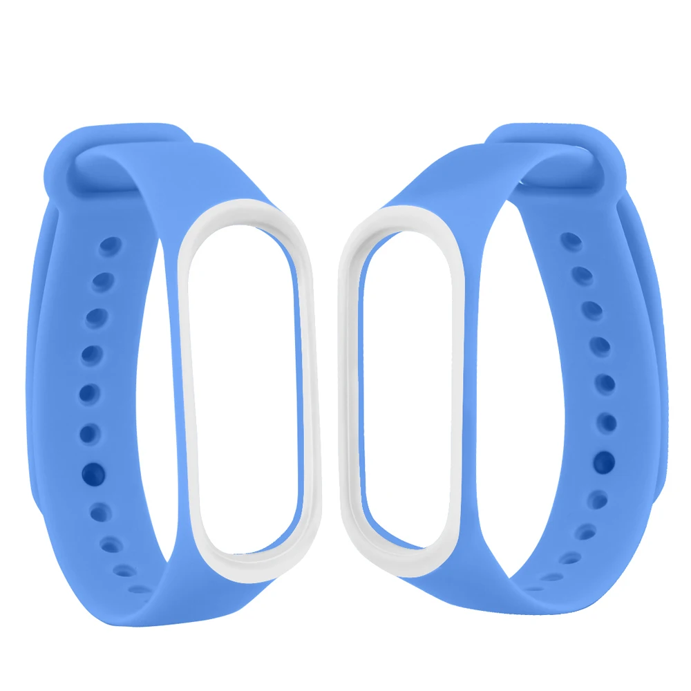 Ремешок для смарт часов Xiaomi Mi Band 4 3 Двухцветный силиконовый ремешок