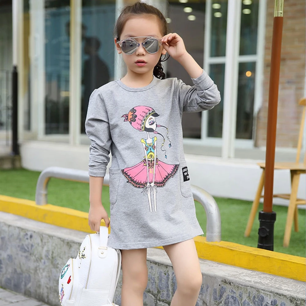 

Autumn Winter Girls Dress Warm Cotton Kids Dresses for Girls Long Sleeve Princess Dress Carton Kids Clothes Girl Costume