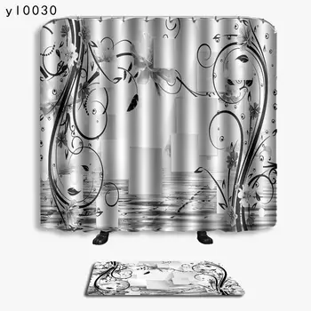 

Printing Bath Mat Shower Curtain for Bathroom Art Decor