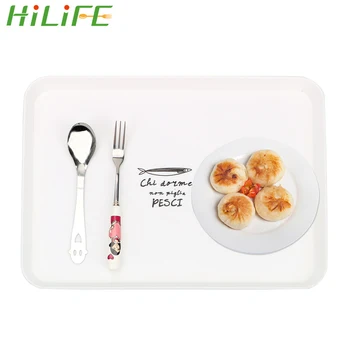 

HILIFE Serving Tray For Tea Breakfast Bread Dessert Snack Plate Food Dish Food Storage Organizer Plate Dining Room Accessories