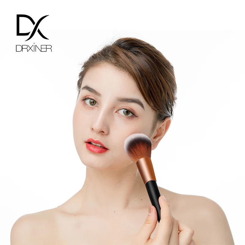 Drxiner 1 قطعة فضفاض مسحوق استحى فرشاة للمكياج اللهب على شكل فرشاة التجميل الجمال الضروري المكياج مجموعة فرش
