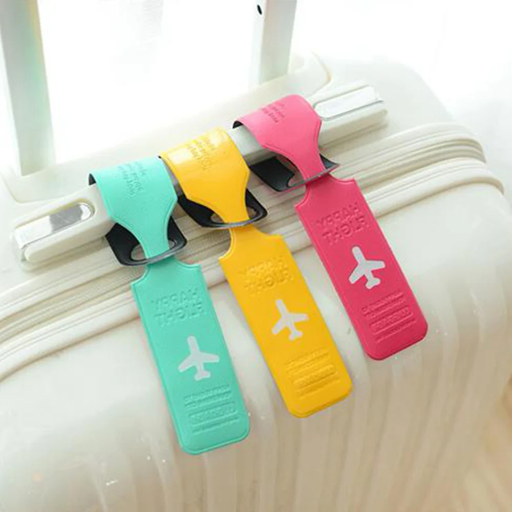 

Travel Luggage Tag Cover PU leather Creative Accessories Suitcase ID Address Holder Letter Baggage Boarding Tags Portable Label