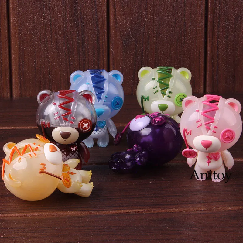 

Cartoon Figurine Raggedy Teddy Q Version Fruit Soft Drink Series Peach Orange Cola Action Figure Collectible Model Toy 6pc/set