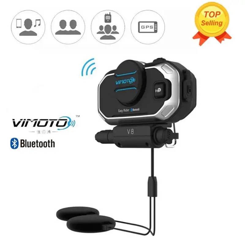 

1PC M1 V8 850m Group Intercom MP3 HD 1080P Video Recorder Camera Motorcycle Bluetooth Intercom Helmet Headset