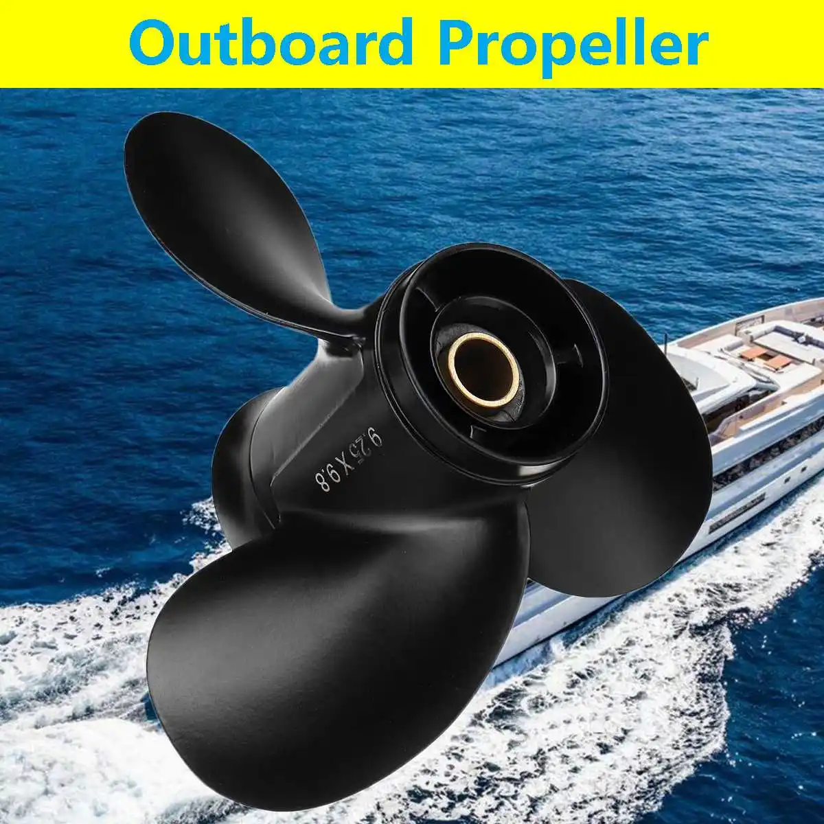 9.8 x 9 Propeller for Mercury Mariner Outboard 25 hp 30 hp 4 stroke 10 splines