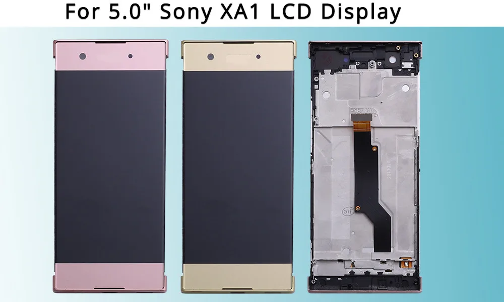 

For Sony Xperia XA1 LCD Display Touch Screen Digitizer Assembly With Frame Replacement G3116 G3121 G3112 For 5.0" SONY XA1 LCD