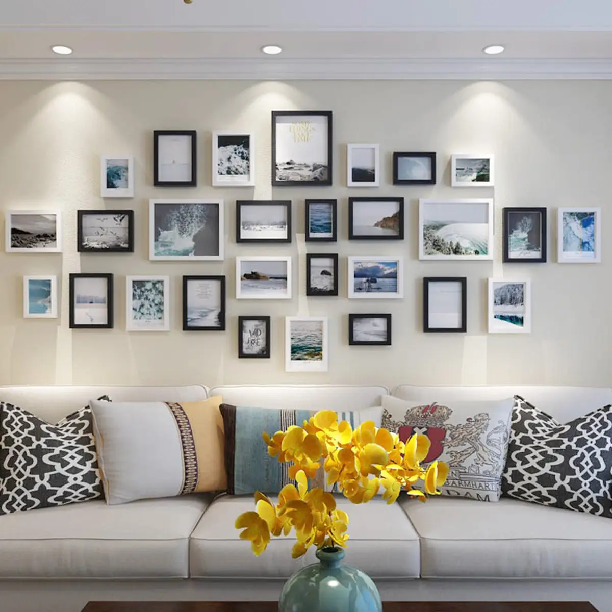

Retro Wall Hanging Photo Frame Set Family Picture Display Modern Art Home Decor For Hallway Bedroom Living Room Wall Decoration