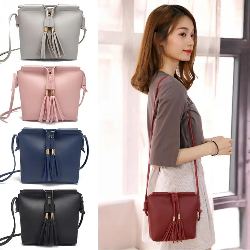 

Women Fashion Shoulder Bag Ladies Shoulder Mobile Phone Coin Purse Bag Female Bucket Drawstring Crossbody Bag New