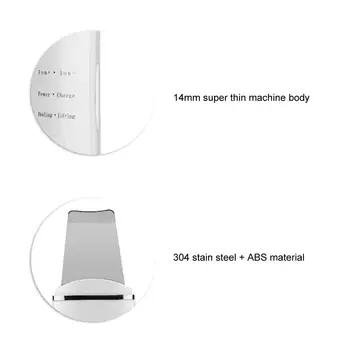 

Hot Ultrasonic Vibration Skin Scrubber Ions Deep Cleansing Spatula Blackhead Grease Removal High-quality