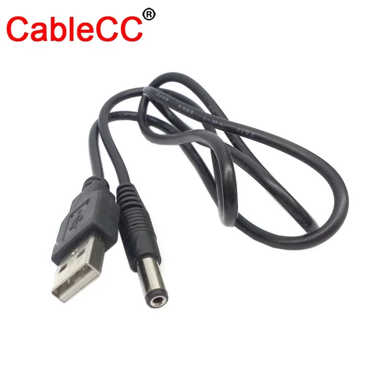 Кабель питания USB 2 0 для DC 5 мм x 1 м 2A Поддержка в или 12 В зарядное устройство
