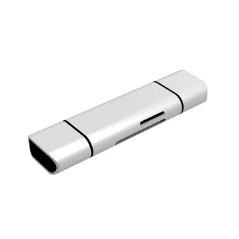 

Portable Mini 3 In 1 Aluminium Alloy Card Reader Usb Type C Micro- Usb 3.0 Tf Sd Card Reader Support Type C Otg
