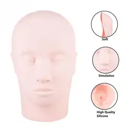 Силиконовый манекен плоская голова для глаз и лица макияж тренировочная голова татуировка для губ и бровей практика Косметика модель кожи