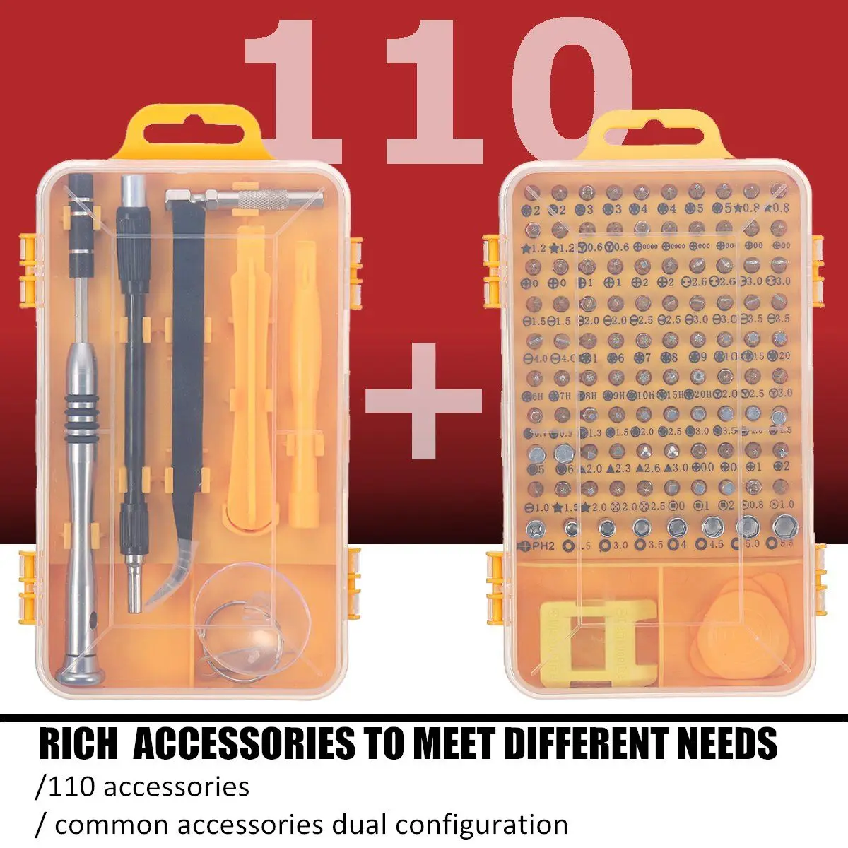 

DIY Hand Tool Sets 110Pcs/Lot Watches Phone Repair Tools Bits Kits Tweezers Multifunction Screwdriver Watchmaker Accessories