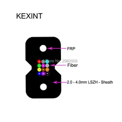 GJXH GJFXH G657A2 LSZH FTTH Крытый волоконно-оптический кабель 3,0*2,0 KFRP FRP