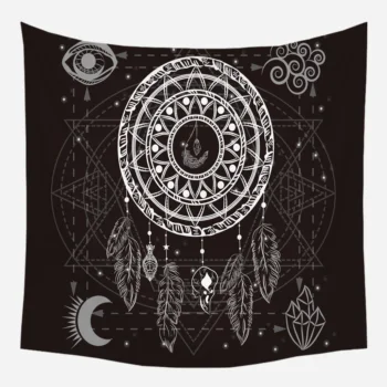 

Loartee Boho Décor Mandala Psychedelic Witchcraft Astrology Tapestry Hippie Bohemian Decoration Tenture Mural Palmer Wandkleed