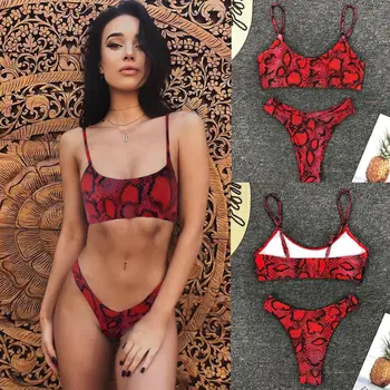 

2019 Brand New Sexy Leopard Print Women Swimwear Swimsuit Bathing Beachwear Casual Bra +Panties Clothes Set