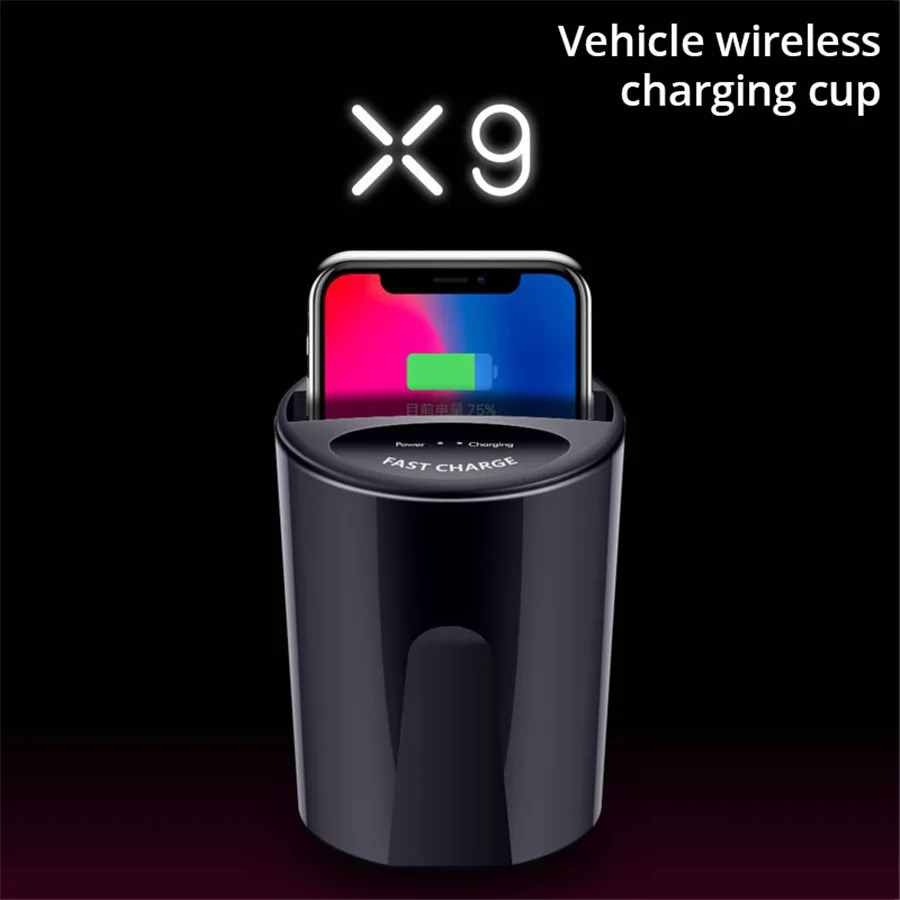 Универсальное Быстрое беспроводное автомобильное зарядное устройство для iPhone XsMax/Xr для samsung S9 S8 Note10 9