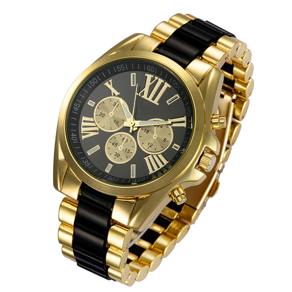 Деловые элегантные кварцевые часы модные женские римские цифры золотого цвета женские наручные часы