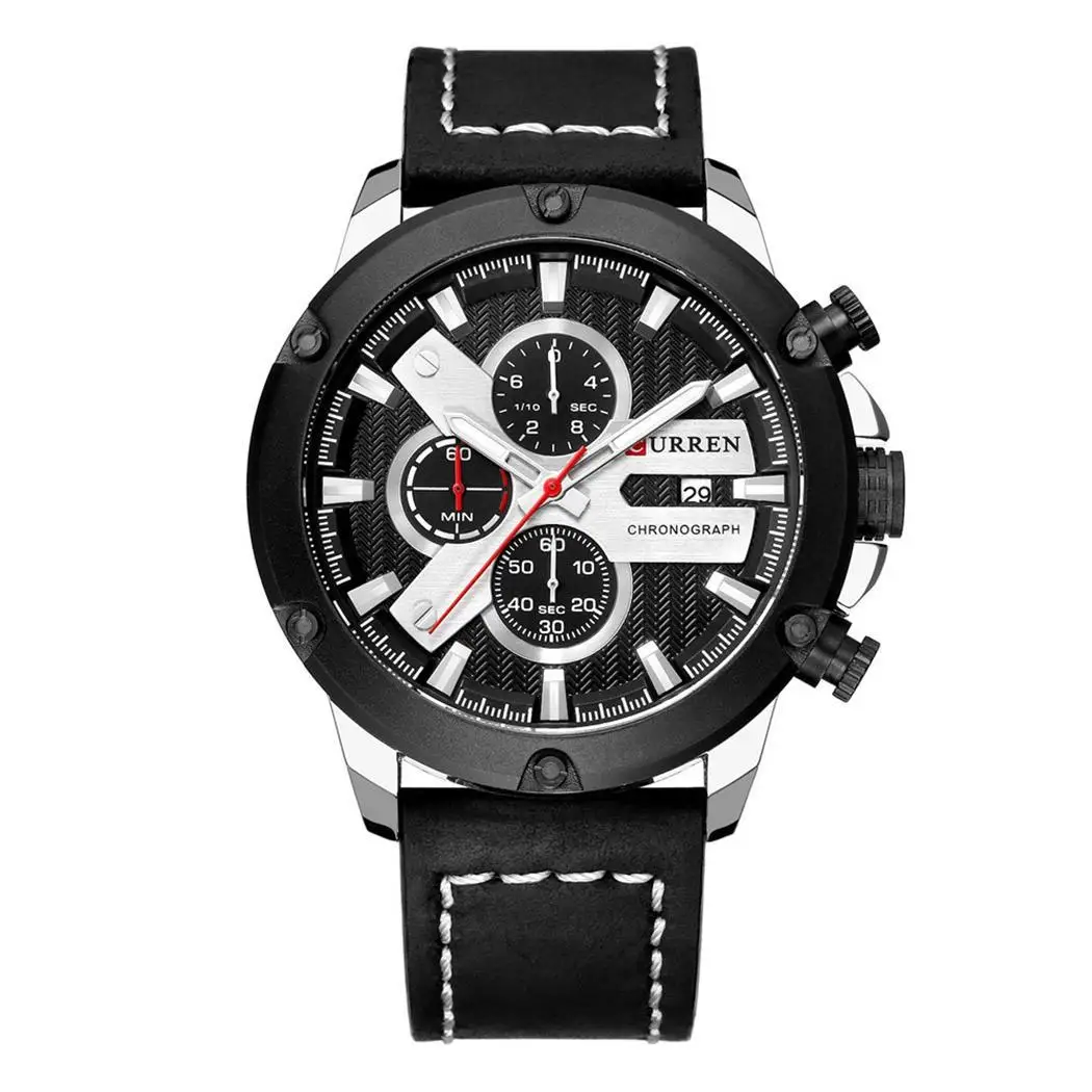 Easy Read Complete Schedule Quartz Synthetic Analog Watch Wrist Round ...