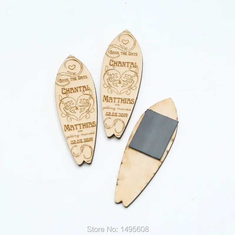  Custom surfboard Wedding Save the Date Magnets Personalized nautical Wedding Invitationbeach weddin - 32921956489