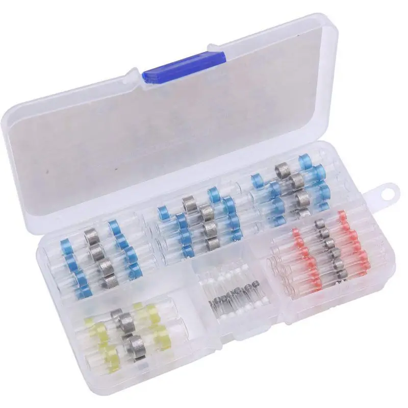 

60PCS Solder Seal Wire Connectors by Waterproof Solder Wire Connectors With Case (25Red 20Blue 10White 5Yellow)