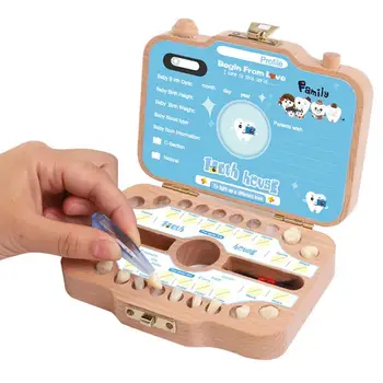 

Baby Teeth Box Tooth Organizer Boxes Save Deciduous Teeth Storage Collecting Box Hair Collection Preservation Commemorative Box