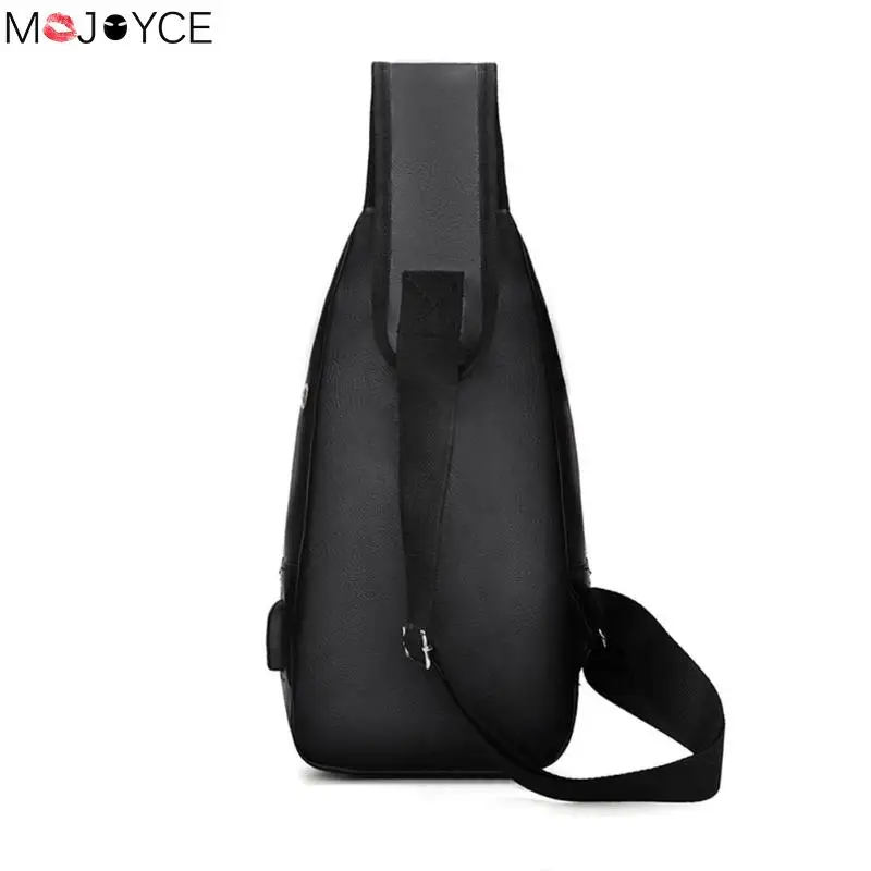 Винтажные Сумки на плече груди для мужчин зарядка через USB сумки мессенджеры из