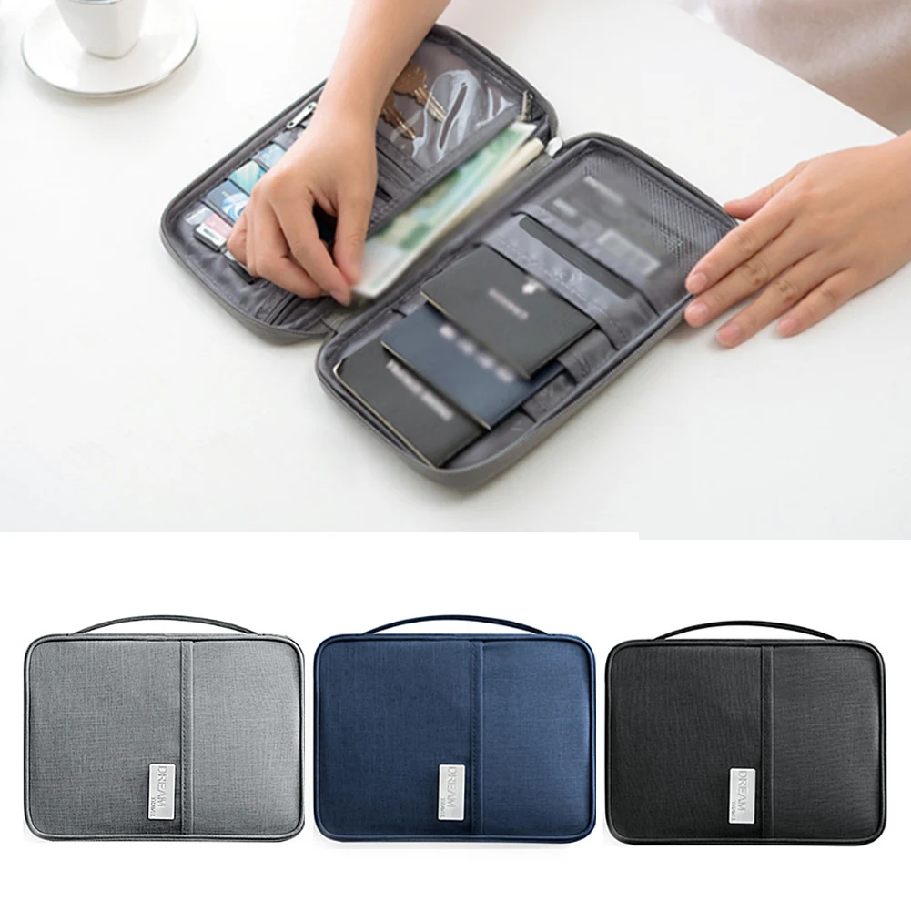 Travel Wallet Passport Holder RFID Organiser Pouch for Cards Documents