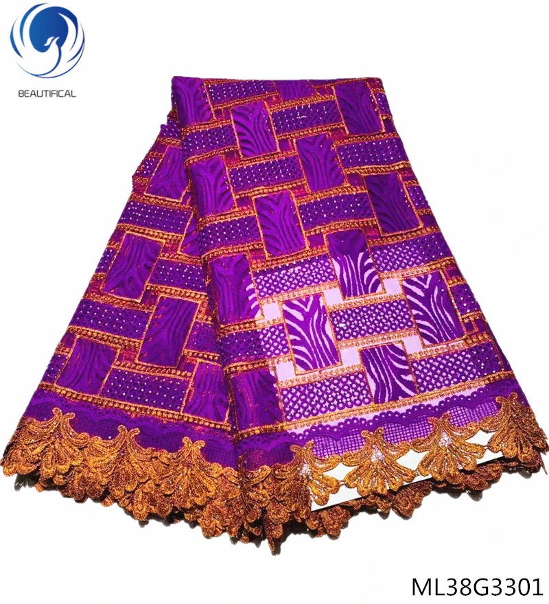 

BEAUTIFICAL french guipure cord lace fabrics 2019 african water soluble lace dress cord fabrics for women 5yards/lot ML38G33