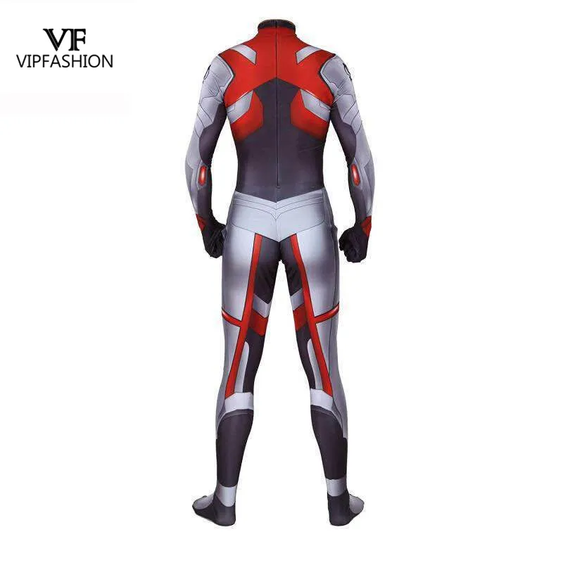 VIP FASHION 2019 New Marvel Avengers Endgame Quantum Realm T-short Tee Man Advanced Tech Top Lycra Shirt Cosplay Costumes