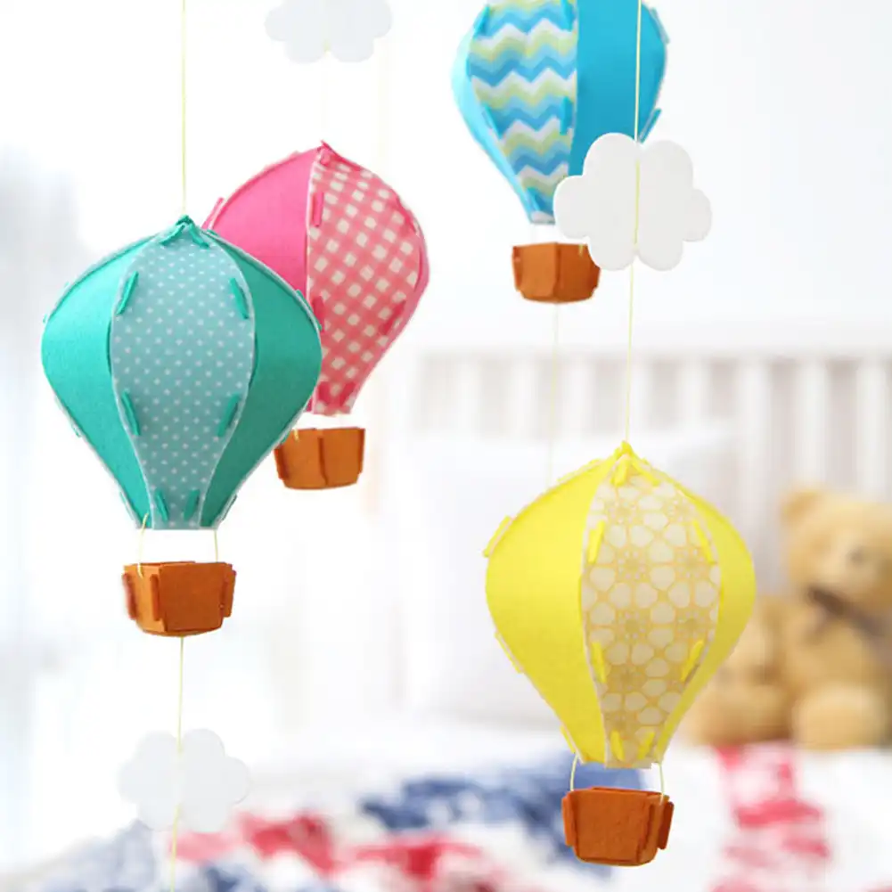 Hot Air Balloon Decorations 3d Felt Ceiling Hanging Garland For