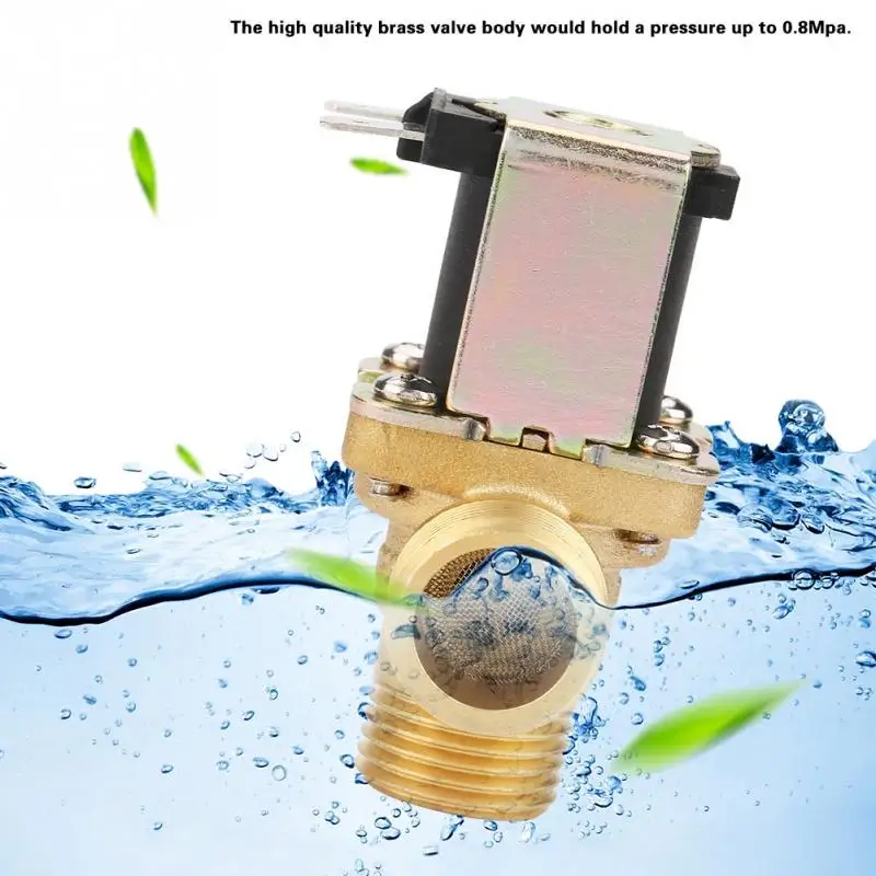 1 шт. латунный Соленоидный клапан DC24V электромагнитный клапан G1/2 электрический клапан нормально пилота с механическим приводом подачи воды Valvola solenoide