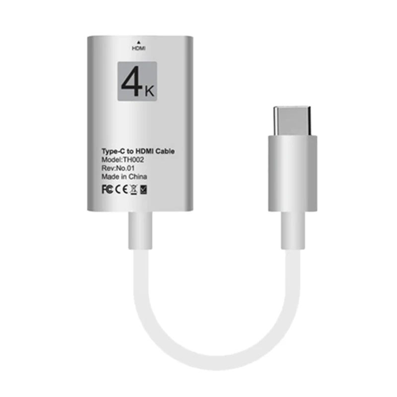 USB C to HDMI Converter Portable type c Male Female Adapter 4Kx2K 30HZ Resolution for Macbook Huawei P20 Samsung S8 (S |