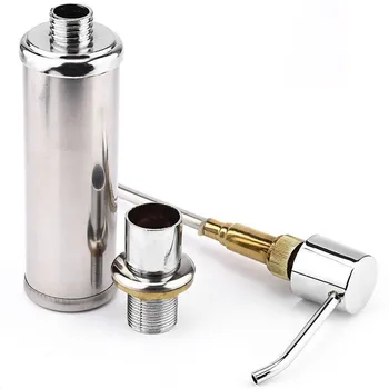 

2Pcs Kitchen Bathroom Faucet Sink Shower Lotion Shampoo Pump Soap Dispenser 250ML Stainless Steel Soap Dispenser Liquid Pump
