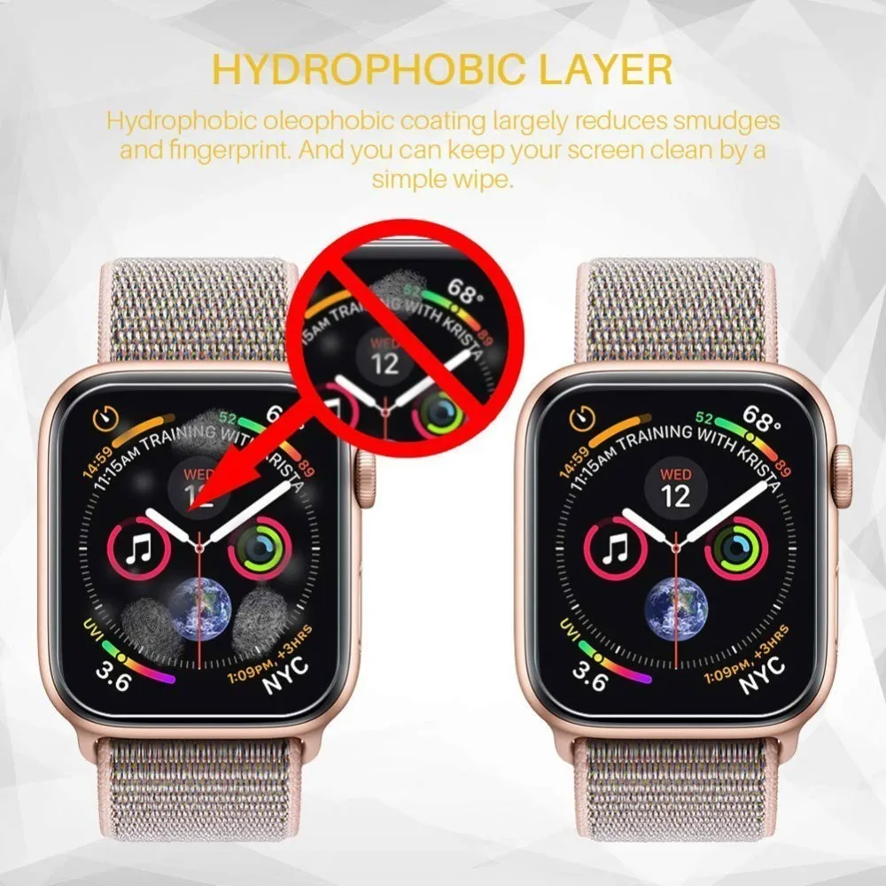 Мягкая защитная пленка из ТПУ для Apple Watch Series 6 SE 4 5 40 мм 44 3 шт.|Защитные стёкла и