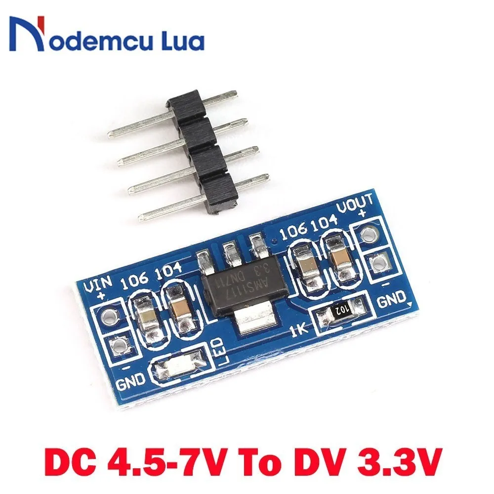 

AMS1117 DC 4.5v - 7v to 3.3V Power Supply Module AMS1117 DC 3.3V Power Module AMS1117-3.3V