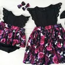 Pudcoco/платье для девочек; Детский комбинезон с цветочным принтом для девочек; комбинезон; комплект одежды