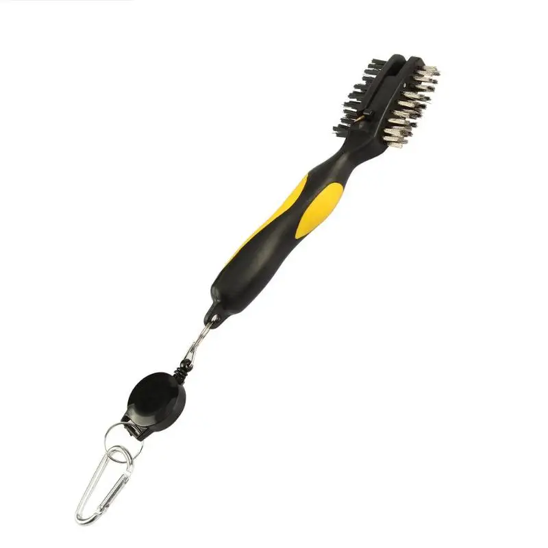 Golf Club Cleaning Brush Groove Cleaner Dual Bristle Cleaning Tool w