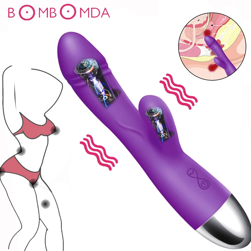 30 Speed G spot font b Dildo b font Vibrator Dual Vibration Vagina Massage Clitoris Stimulator