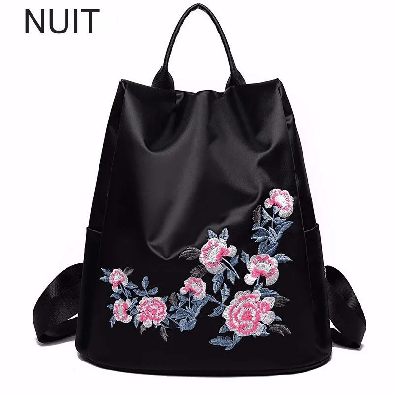 

Woman Bags Pu Leather Fashion Oxford Bag Single Shoulders Bags Students Flowers Bag Backpacks For Girls Teenagers Bookbag