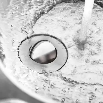 

Stainless Steel Silver Bathroom Basin Sink Water Drain Draining Water Tool with Overflow Mesh in the Kitchen Sink Floor Drain