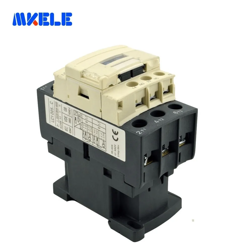 

Telemecanique Ac Contactor 220v Single Phase Contactor Manufactuer Direct Sale Electric Contactor LC1-D25 M7C 3P+NO+NC