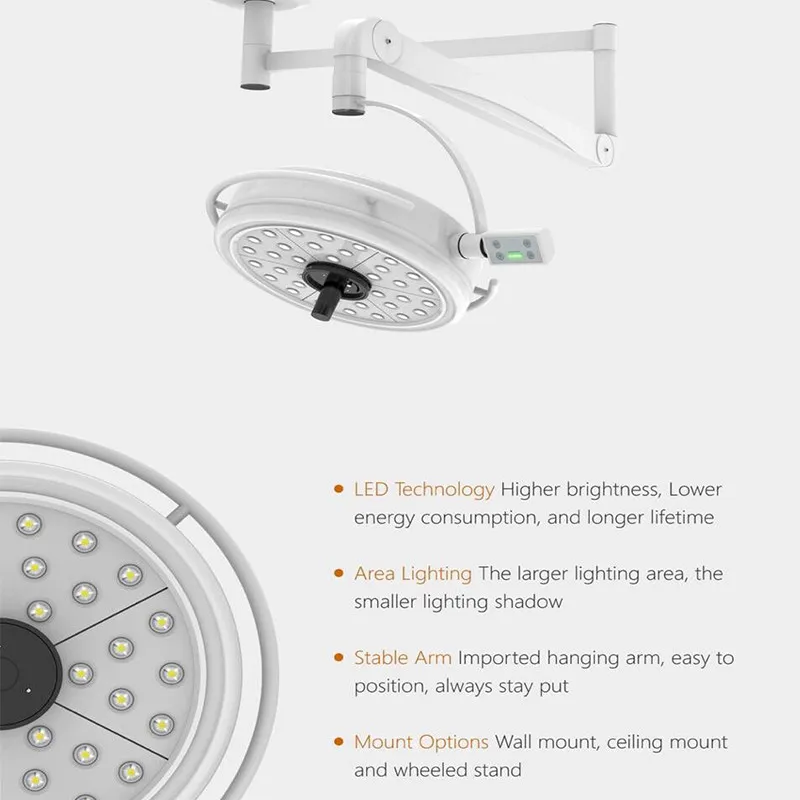 CE/FDA утверждение 108 Вт LED Хирургическое исследование свет бестеневая лампа